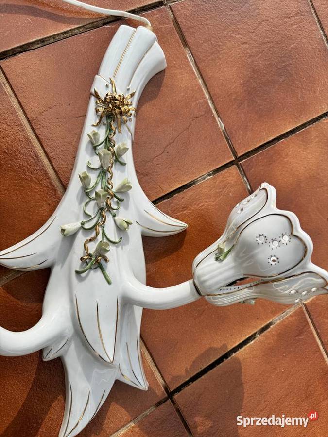 Kinkiet lampa ścienna ceramiczna porcelanowa mazowieckie Garwolin