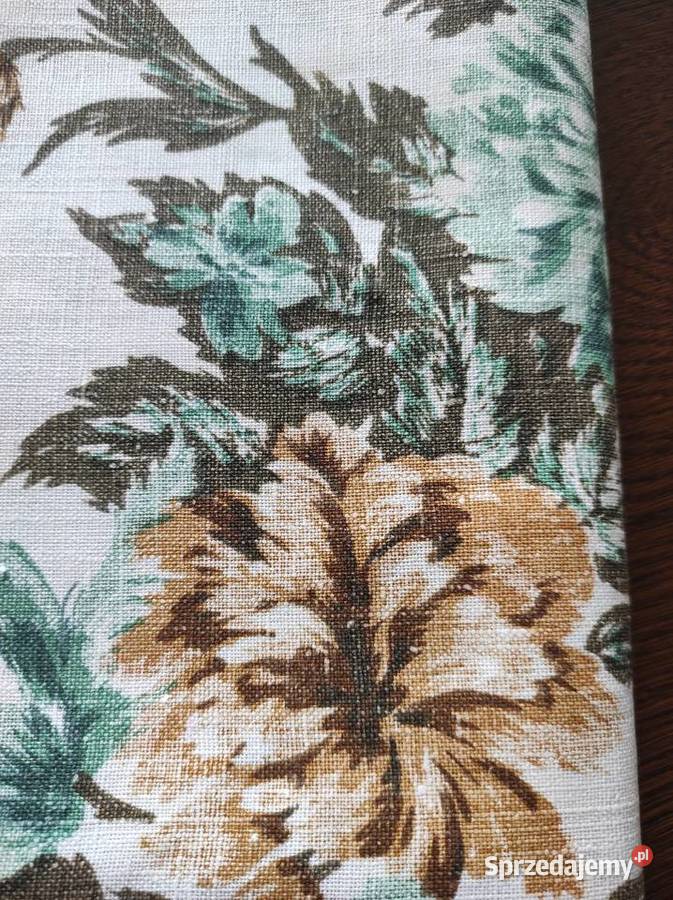 Obrus lniany duży 100 len 175x130 wielokolorowy