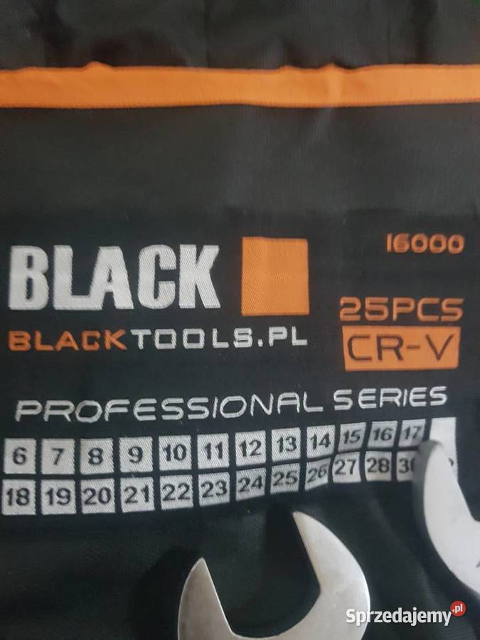 ZESTAW KLUCZY PŁASKOOCZKOWYCH 632 mm BLACK 25 EL Głogowa