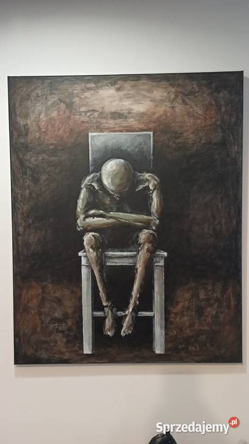 Obraz ręcznie malowany duży 80x100