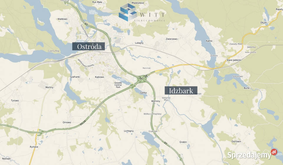 sprzedaży działki Idzbark 1149m2 105zł/m2