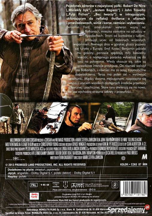 SEZON NA ZABIJANIE ROBERT DE NIRO JOHN TRAVOLTA DVD Filmy Kalisz