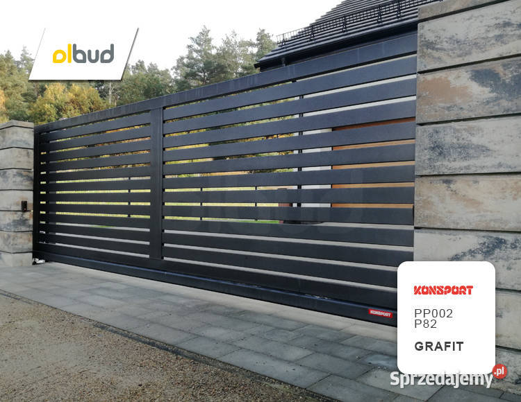 Ogrodzenie nowoczesne poziome KONSPORT P82 Ogrodzenia i bramy Elbląg