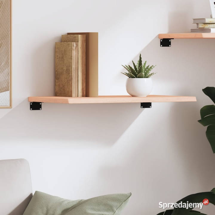 Półka 60x30x2 surowe lite drewno dębowe WM363524 Warszawa
