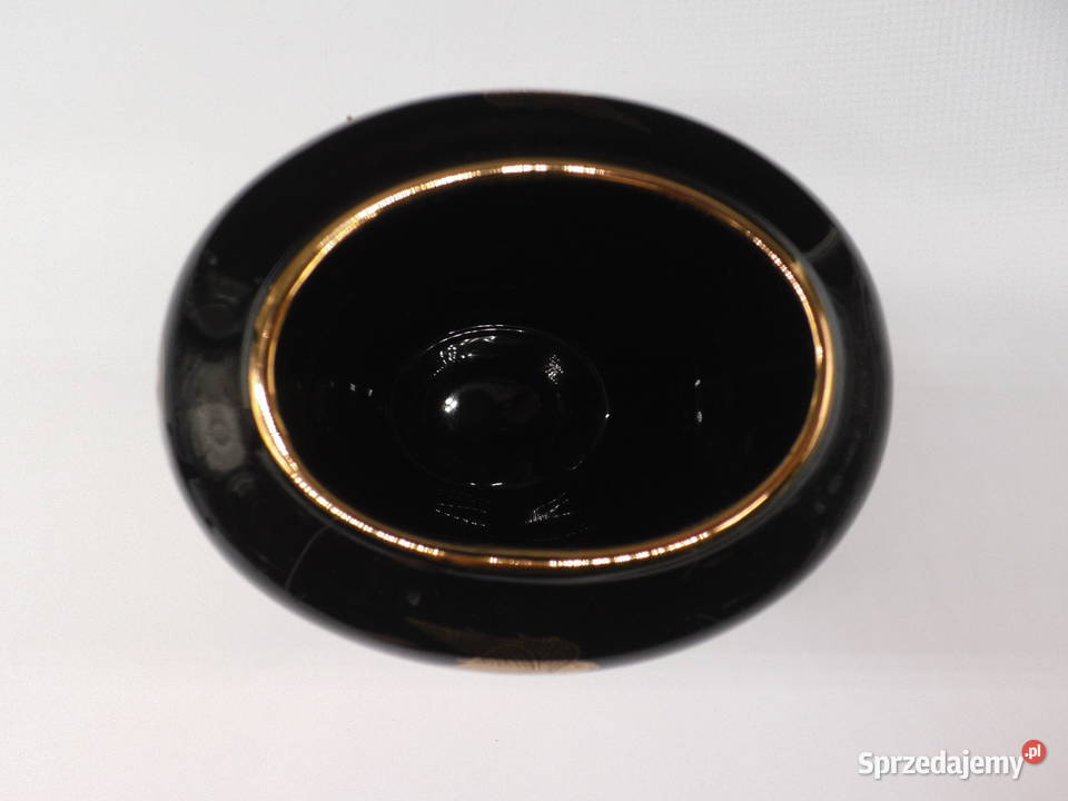 Wazon Grecki KE Czarny Porcelana Złocona 24K Porcelana i szkło Raszków sprzedam