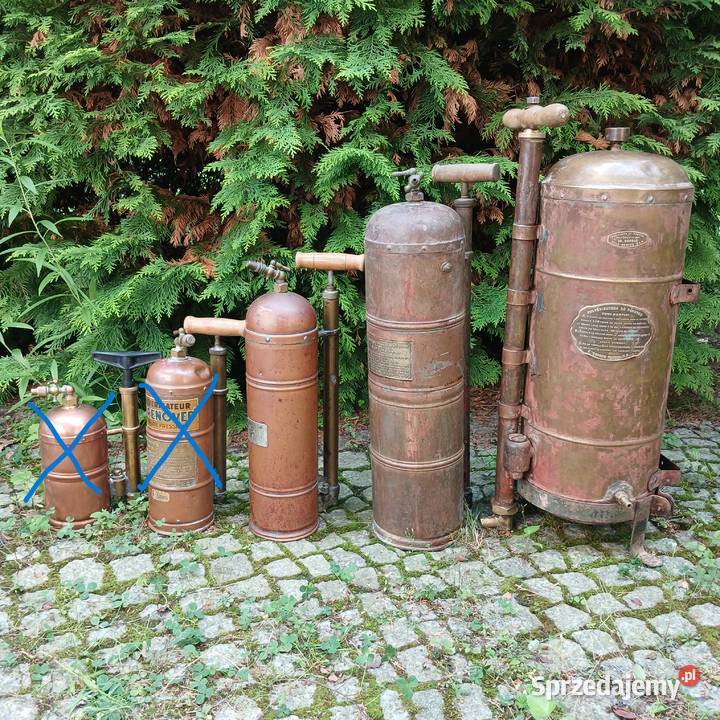 Francuska zabytkowa miedziana hydronetka gaśnica Pozostałe Warszawa