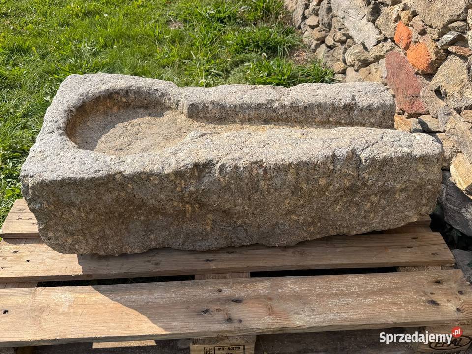 Stare koryto odpływowe ściek kamienny granit Bielawa