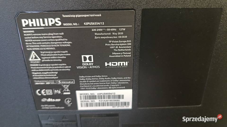 Telewizor PHILIPS 43 LED 4K Smart TV 43cale Telewizory