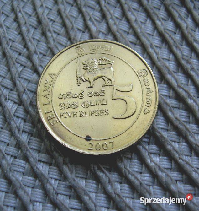 Sri Lanka 5 Rupi 2007r Mistrzostwa Świata w Numizmatyka Kalisz