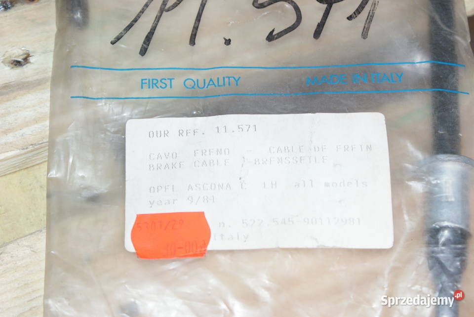 LINKA HAMULCA RĘCZNEGO OPEL ASCONA C 81 Białobrzegi
