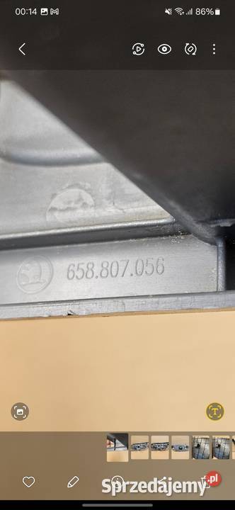SKODA KAMIQ ŚLIZG PRAWY ZDERZAKA PRZÓD 658807056 wielkopolskie