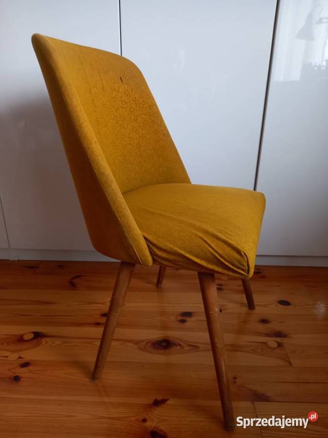 Stare krzesło muszelka patyczak PRL vintage Rawicz sprzedam