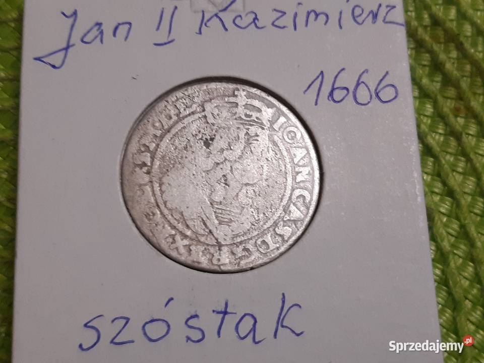 moneta srebrna Jana II Kazimierza z 1666r Łomża