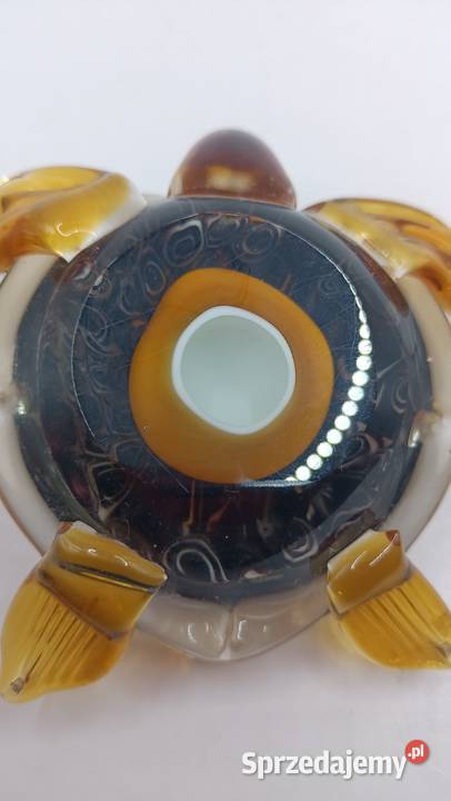 Figurka przycisk do papieru żółw Porcelana i szkło