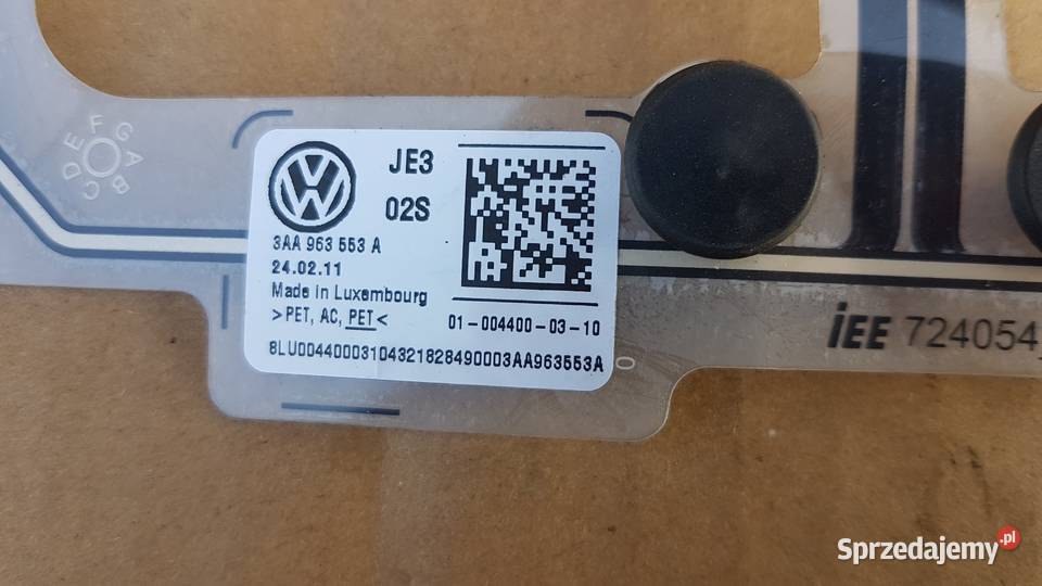 VW PASSAT B7 CZUJNIK ZAJĘCIA FOTELA 3AA963553A osobowe Skarżysko-Kamienna