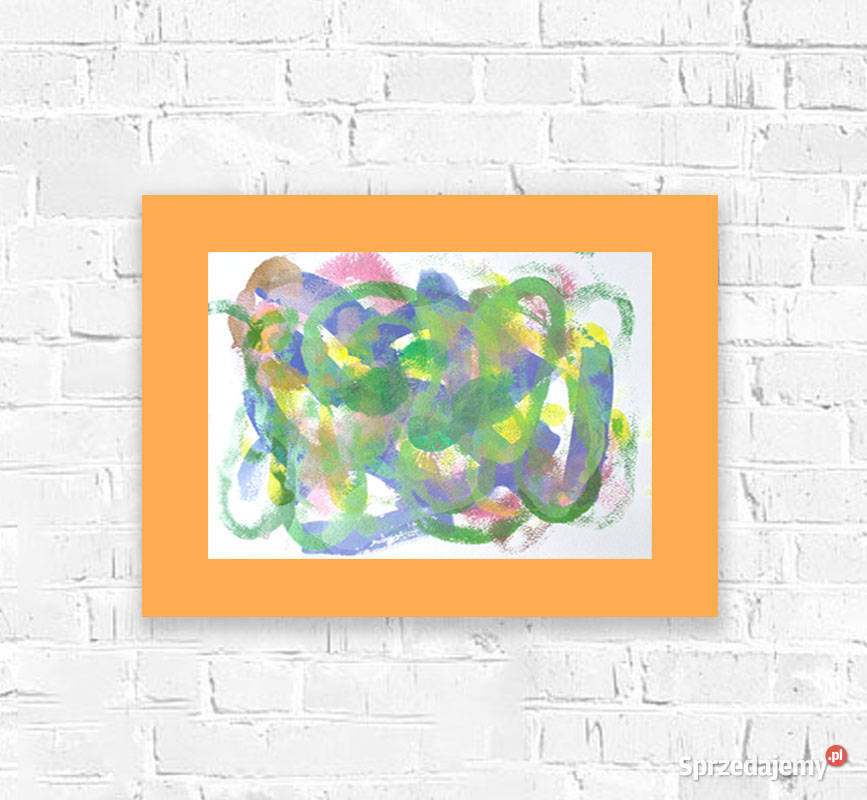 abstrakcyjny obrazek nowoczesny rysunek 30x40 wielokolorowy Dekoracje i ozdoby