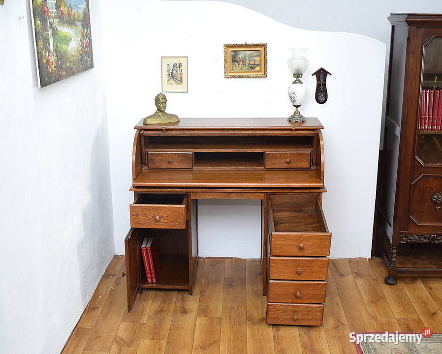 DĘBOWA SEKRETERA Z ROLETĄ BIURKO SEKRETARZYK dolnośląskie Świdnica