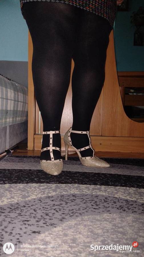 Piękne wysokie złote szpilki Primark 43 Ostrów Wielkopolski