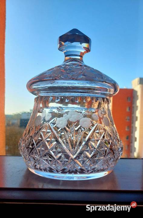 Piękna bomboniera kryształowa PRL Porcelana i szkło dolnośląskie Wrocław