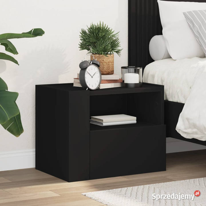 Wisząca szafka nocna czarna 45x30x35 WM848313 Nocne Warszawa