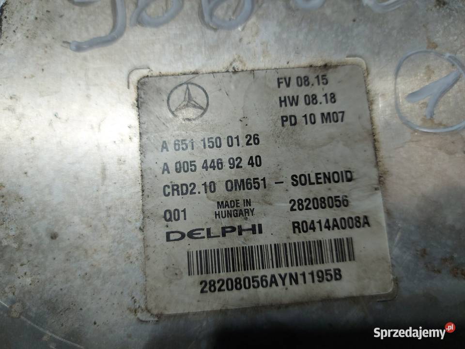 MERCEDES C W204 22 CDI 136 651913 komputer świętokrzyskie Kielce sprzedam