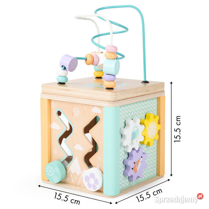 Drewniana kostka edukacyjna sorter mula ECOTOYS Smogorzów