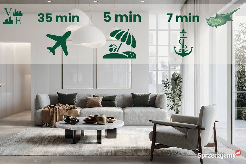 Cypr Paralimni Apartament 45m z tarasem plaży Warszawa