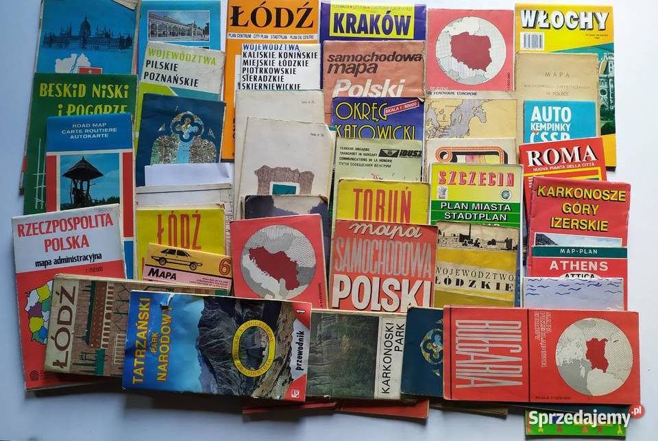 ZESTAW map nowe i STARE z okresu PRLu łódzkie Łódź