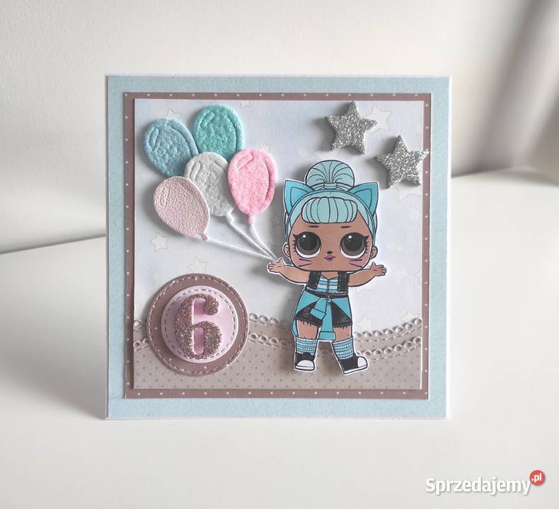 Kartka ręcznie robiona na urodziny LOL 3 Łódź sprzedam
