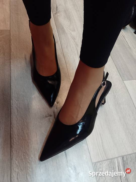 41 London Rebel Czarne czółenka wieczorowe z Kraków