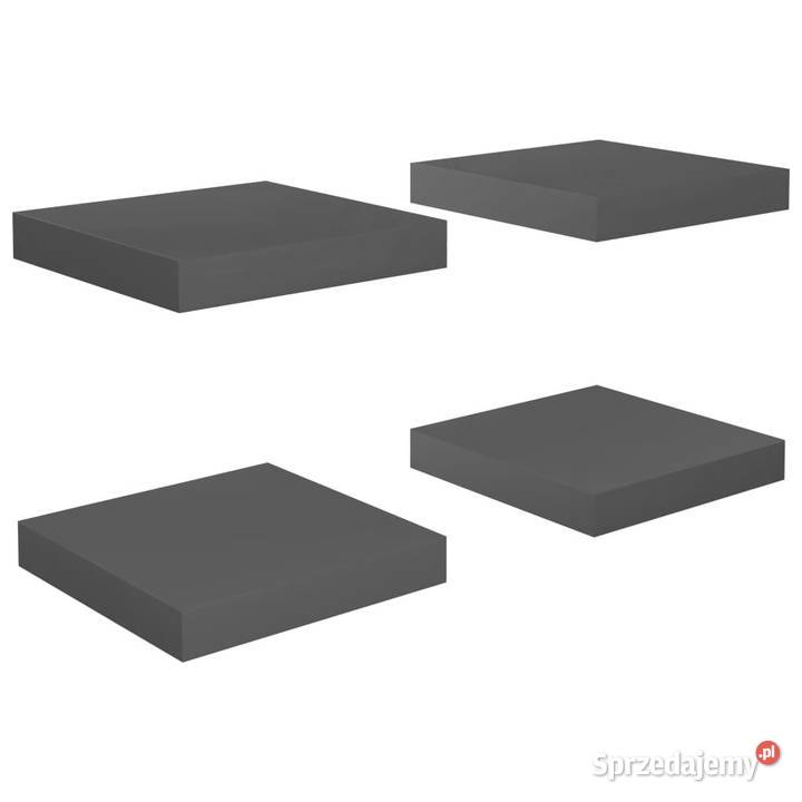 Półki ścienne 4 szare wysoki połysk 23x235x38 mazowieckie Warszawa