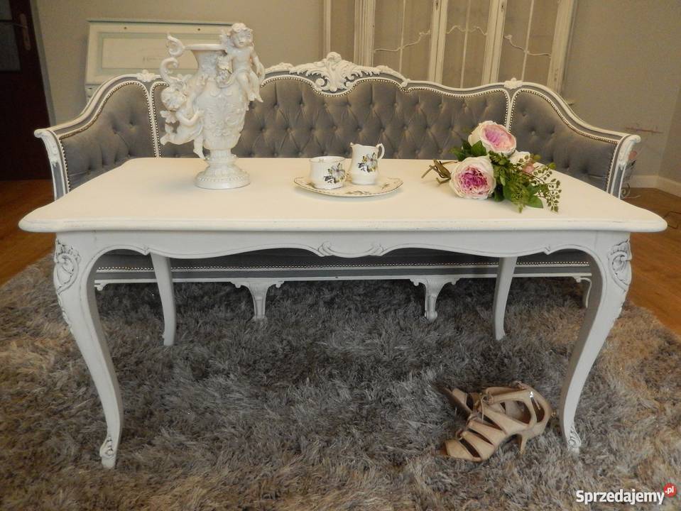 stolikstół francuski ludwik barok shabby chic Meble dolnośląskie Lubin