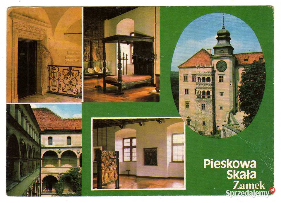 PIESKOWA SKAŁA ZAMEK POCZTÓWKA WIELOWIDOKOWA Krynki