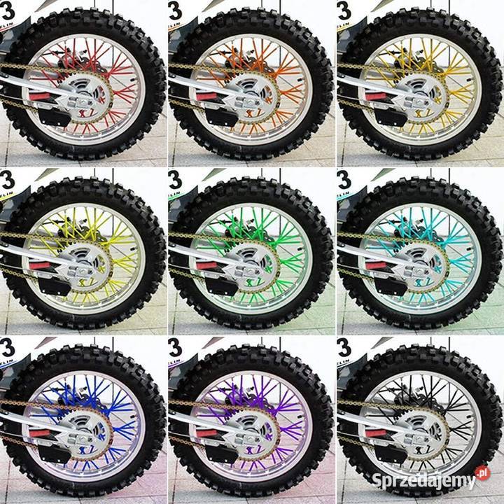 OZDOBNE NAKŁADKI NA SZPRYCHY ROWERU MOTOCYKLA 72 Tuning Mysłowice