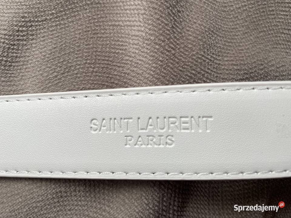 Biały pasek YSL Yves Saint Laurent