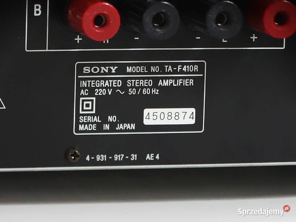 Wzmacniacz Stereo SONY TAF410R Made in Japan 100 lubelskie Biłgoraj