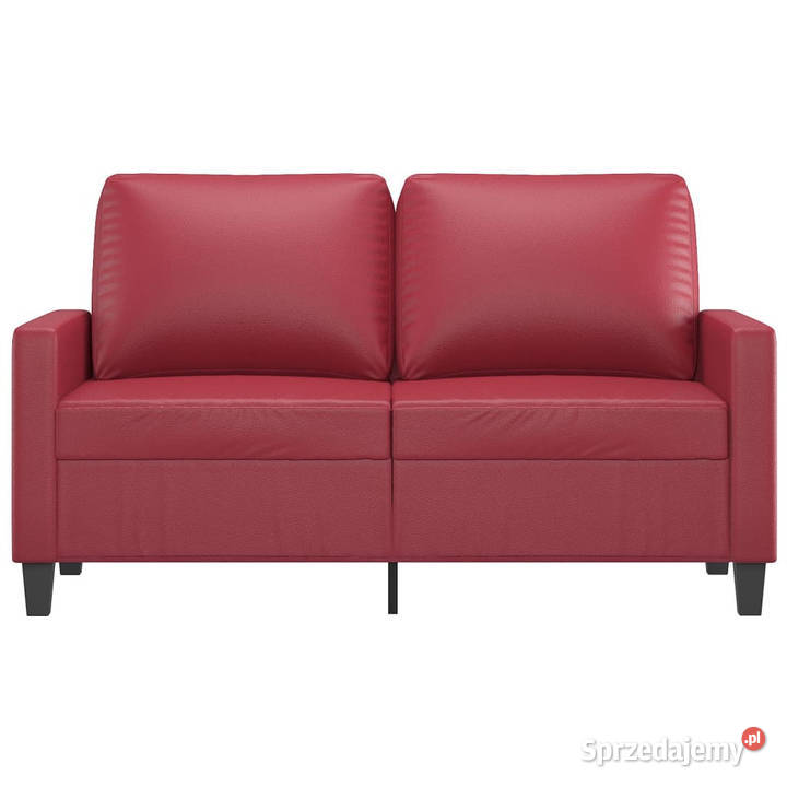 2osobowa sofa winna czerwień 120 sztuczna skóra mazowieckie Warszawa
