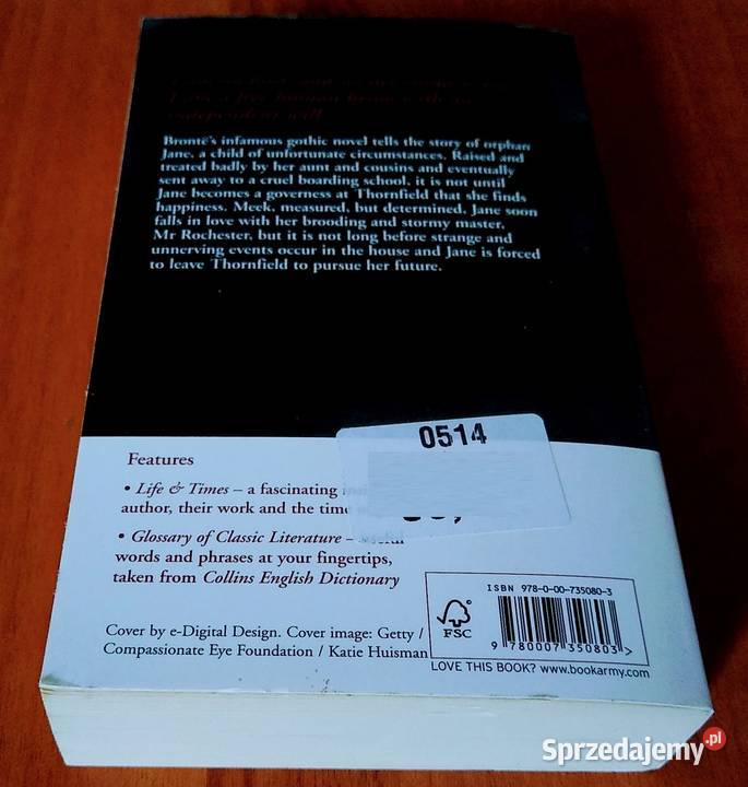 Jane Eyre Charlotte Bront miękka pomorskie Gdańsk