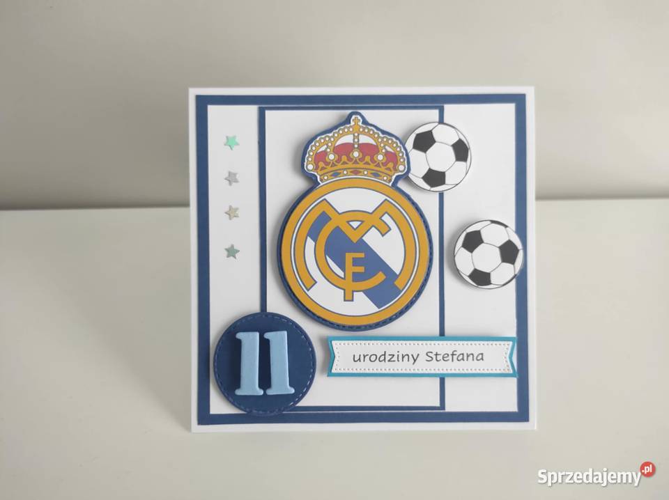Kartka na urodziny ręcznie robiona piłkarska sprzedam