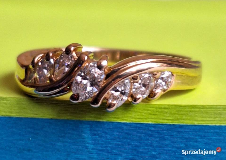 Pierścionek Damski Złoto 585 Diament szlif