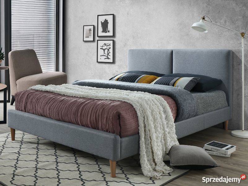Łóżko Acoma kolor szary i wymiar 160x200 cm