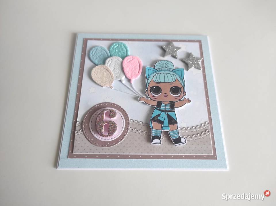 Kartka ręcznie robiona na urodziny LOL 3 Łódź