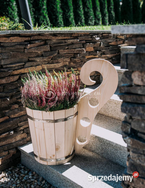 Góralski czerpak Duża drewniana doniczka Szaflary