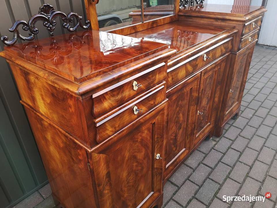 Kredens Komoda Biedermeier Ludwik Filip Politura Swarzędz