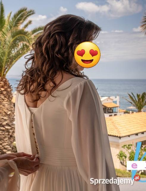 Suknia ślubna r4042 śmietankowa Morąg sprzedam