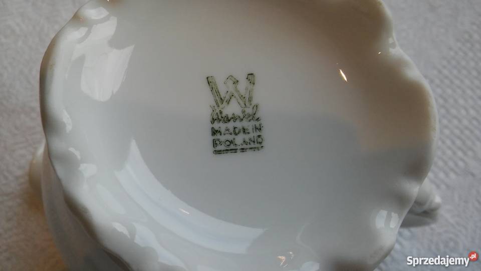 Mlecznik polska porcelana biały bogate relify Ceramika i szkło Gdańsk