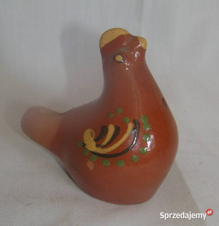 kurka vintage gliniany ludowy gwizdekDdvin Rękodzieło Bartków