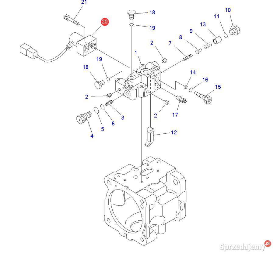 Cewka KOMATSU 7022157700 Oryginał Gądki