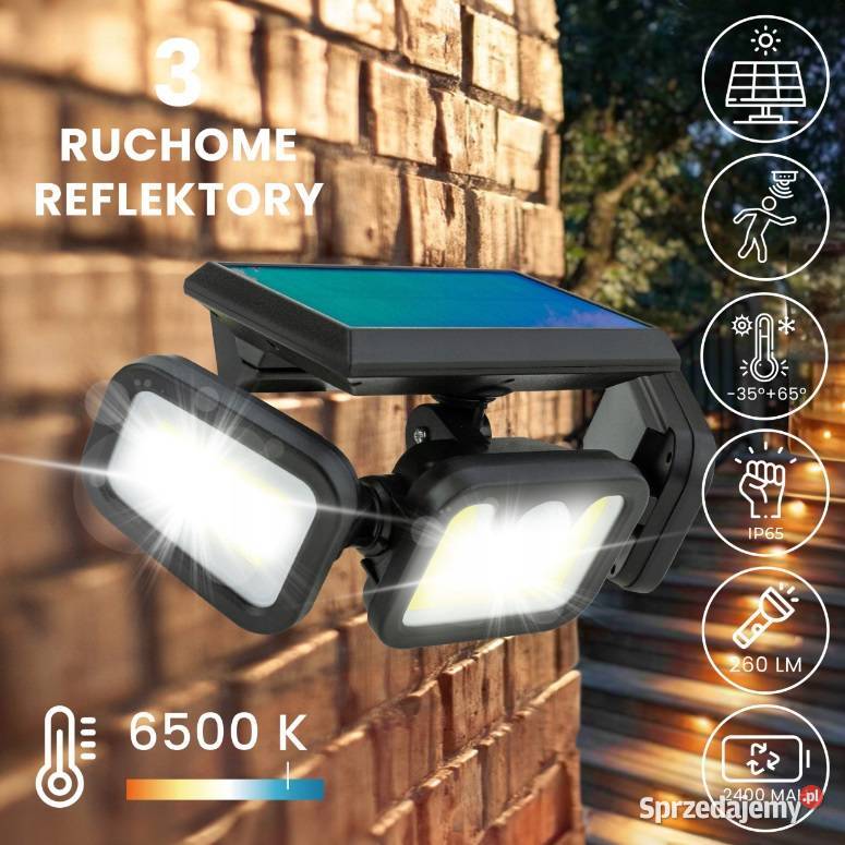 LAMPA ULICZNA 80W 260 LM SOLARNA ZEWNĘTRZNA Kraków