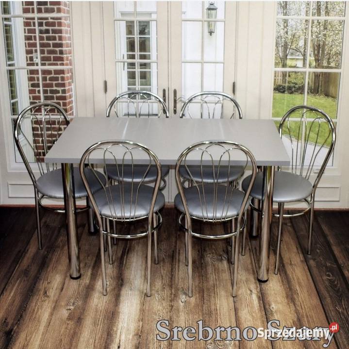 WYPRZEDAŻ Zestaw stół 120 x 70 6 krzeseł Venus 70cm Syców